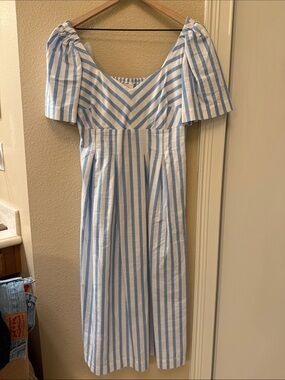 a new day Blue and White Striped Maxi Dress